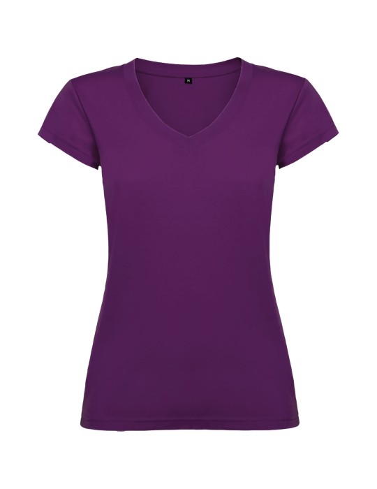 T-shirt de 155 g/m² Victoria à col en V et manches courtes pour femme