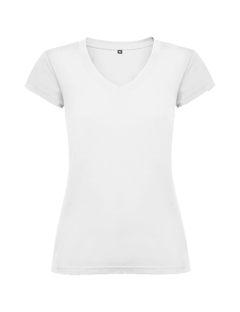 T-shirt de 155 g/m² Victoria à col en V et manches courtes pour femme