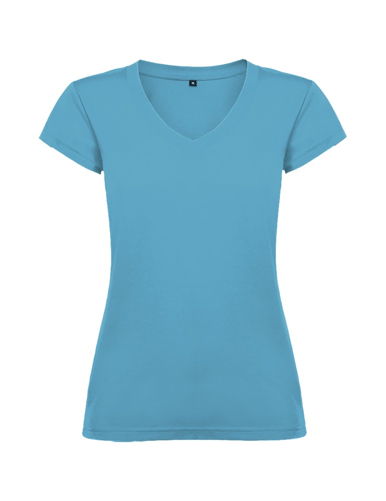 T-shirt de 155 g/m² Victoria à col en V et manches courtes pour femme