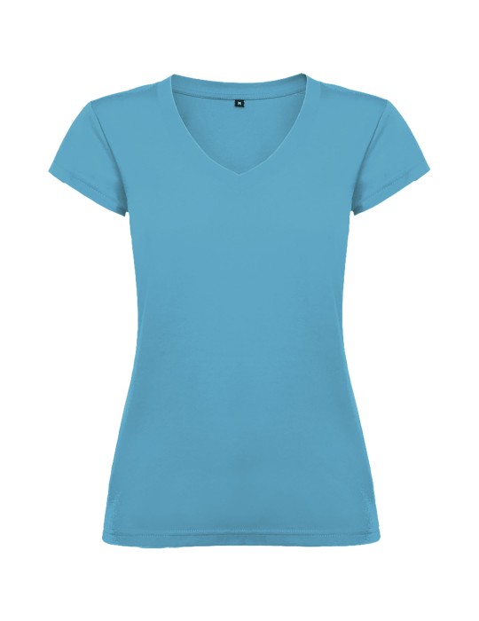 T-shirt de 155 g/m² Victoria à col en V et manches courtes pour femme
