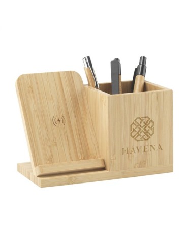 Bamboo Boss 15W support de charge/porte-stylo 2