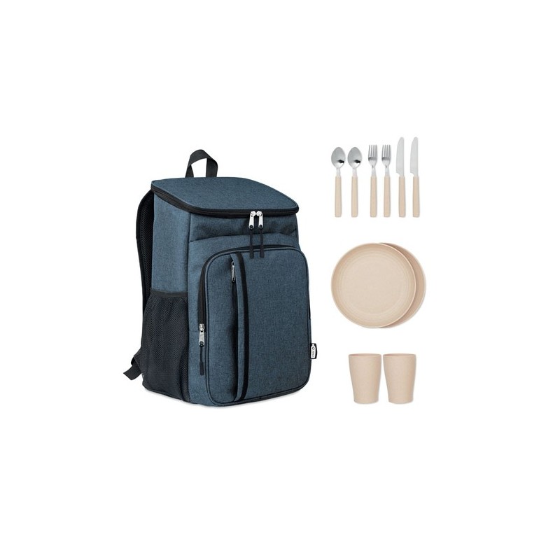 Sac pique-nique isotherme  personnalisé en RPET Montecool Matières : PET recyclé Couleurs : bleu personnalisable avec votre logo