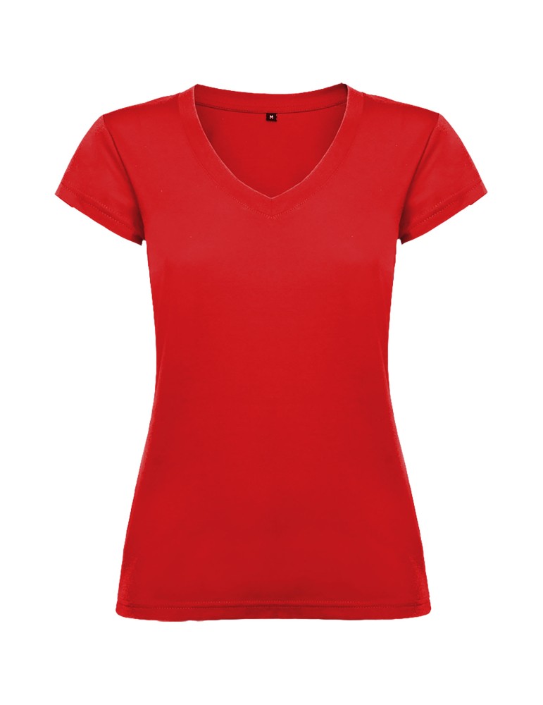 T-shirt de 155 g/m² Victoria à col en V et manches courtes pour femme