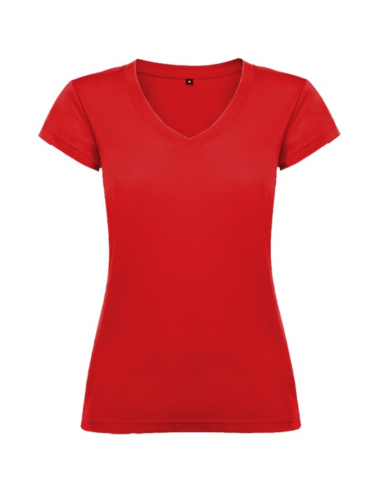 T-shirt de 155 g/m² Victoria à col en V et manches courtes pour femme