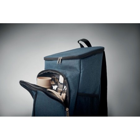 Sac pique-nique isotherme  personnalisé en RPET Montecool Matières : PET recyclé Couleurs : bleu cadeau collaborateur premium