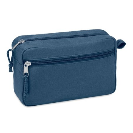 Trousse de toilette  en chanvre | NAIMA COSMETIC Matières : chanvre Couleurs : bleu