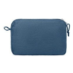Trousse de toilette  en chanvre | NAIMA COSMETIC Matières : chanvre Couleurs : bleu impression haute définition