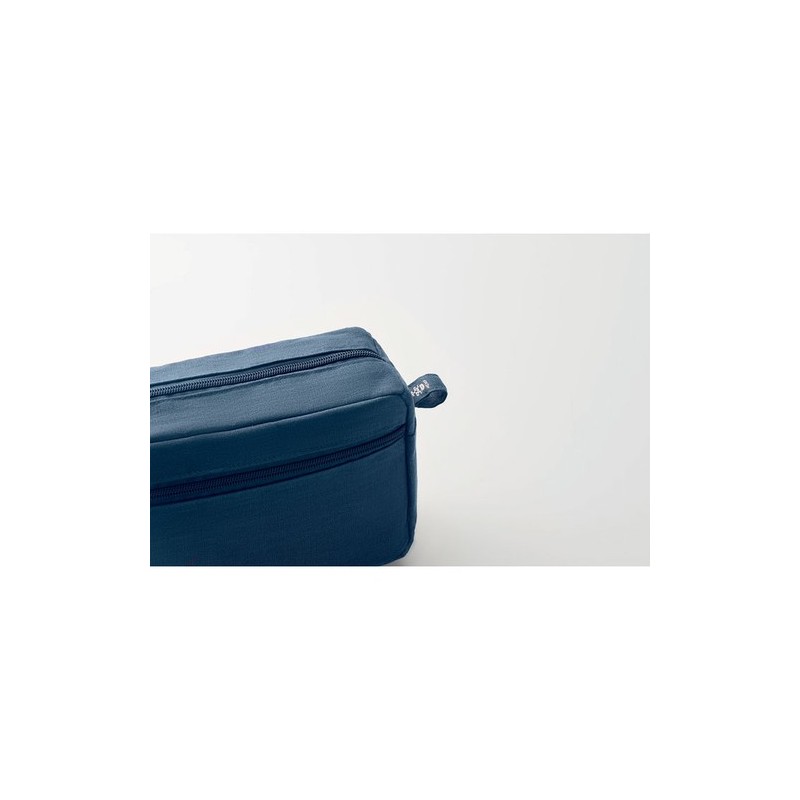 Trousse de toilette  en chanvre | NAIMA COSMETIC Matières : chanvre Couleurs : bleu impression logo haute qualité