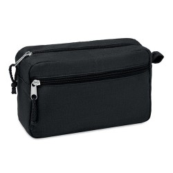 Trousse de toilette  en chanvre | NAIMA COSMETIC Matières : chanvre Couleurs : noir cadeau entreprise pas cher