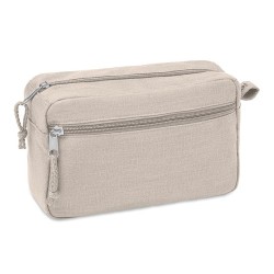 Trousse de toilette  en chanvre | NAIMA COSMETIC Matières : chanvre Couleurs : bleu 2