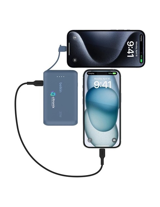 Belkin BoostCharge Power Bank 10K Câble intégré
