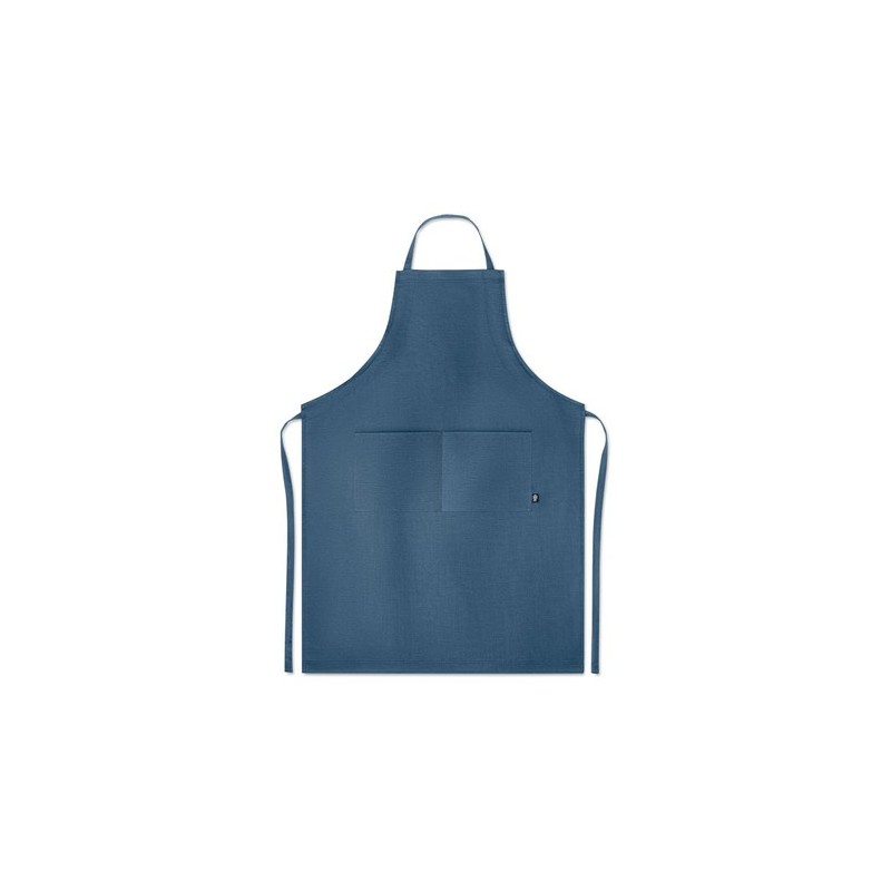 Tablier  en chanvre personnalisé | Élégance et praticité pas cher NAIMA APRON Matières : chanvre Couleurs : bleu personnalisable
