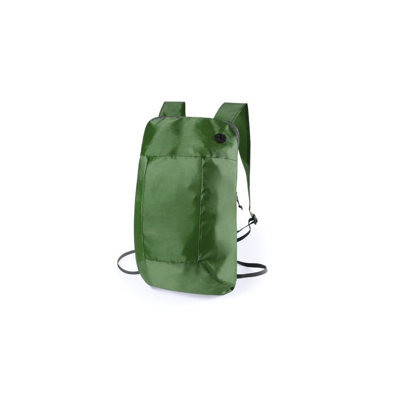 Sac à Dos Pratique Pliable Personnalisé Signal Matières : polyester Couleurs : vert objet promotionnel éco-responsable