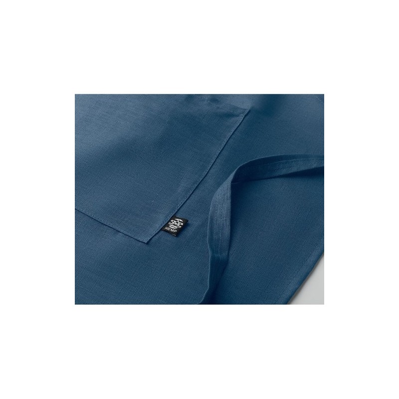 Tablier  en chanvre personnalisé | Élégance et praticité pas cher NAIMA APRON Matières : chanvre Couleurs : bleu livraison expre