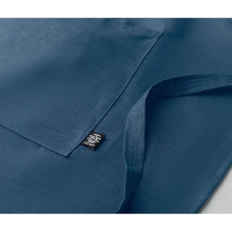 Tablier  en chanvre personnalisé | Élégance et praticité pas cher NAIMA APRON Matières : chanvre Couleurs : bleu livraison expre
