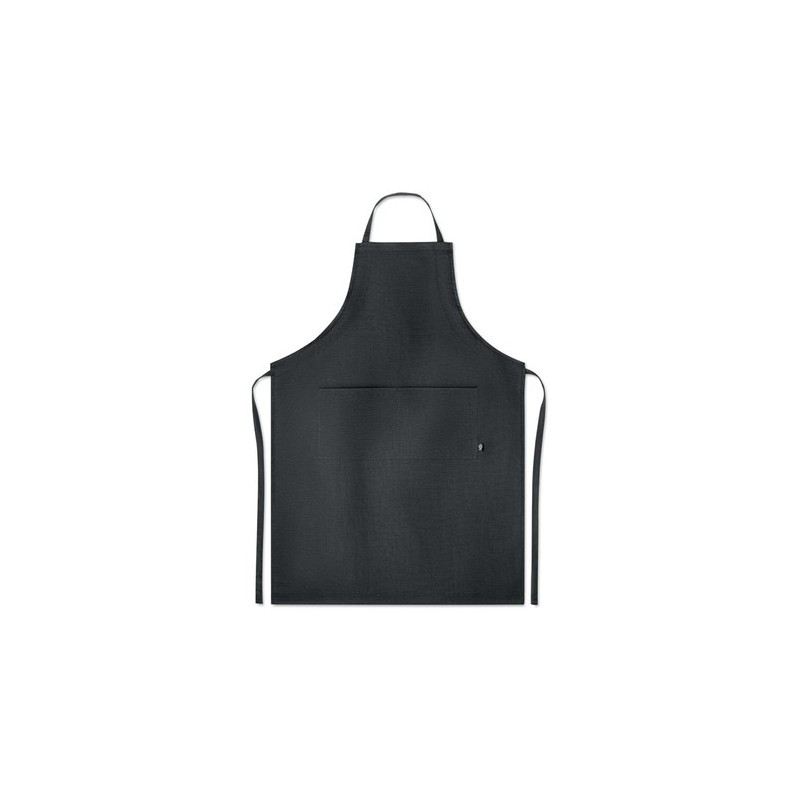 Tablier  en chanvre personnalisé | Élégance et praticité pas cher NAIMA APRON Matières : chanvre Couleurs : noir goodies publici