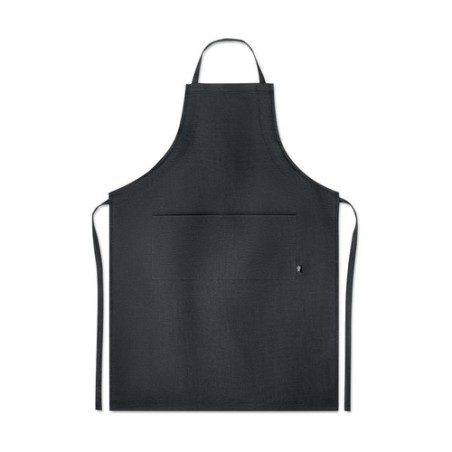 Tablier  en chanvre personnalisé | Élégance et praticité pas cher NAIMA APRON Matières : chanvre Couleurs : noir goodies publici