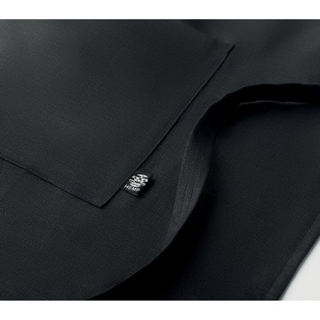 Tablier  en chanvre personnalisé | Élégance et praticité pas cher NAIMA APRON Matières : chanvre Couleurs : noir cadeau collabor