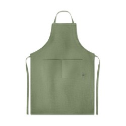 Tablier  en chanvre personnalisé | Élégance et praticité pas cher NAIMA APRON Matières : chanvre Couleurs : vert cadeau entrepri