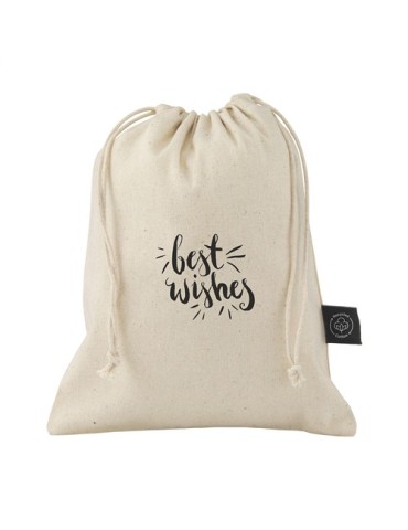 Gift Pouch Naturel GRS Recycled Cotton (150 g/m²) S