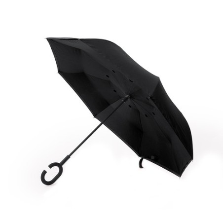 Parapluie Réversible Pratique et Mode Hamfrey Matières : pongée Couleurs : bleu marine personnalisation rapide en France