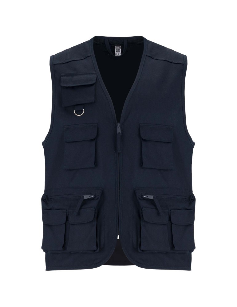 Gilet de travail multi-poches à col en V Venera de 200 g/m2