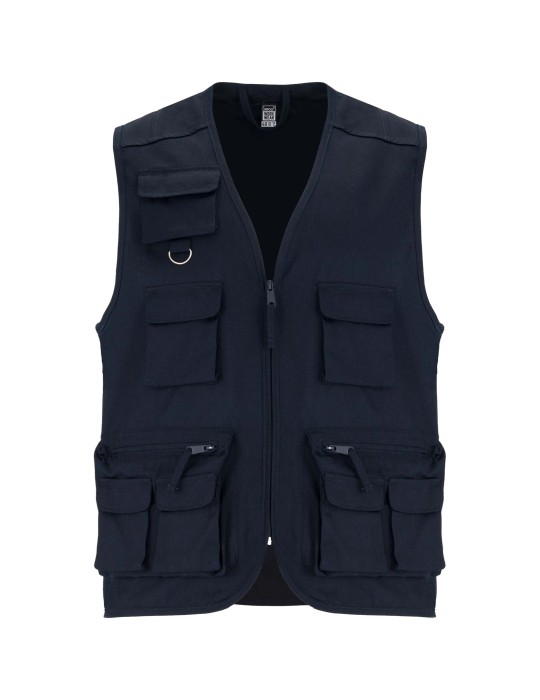 Gilet de travail multi-poches à col en V Venera de 200 g/m2