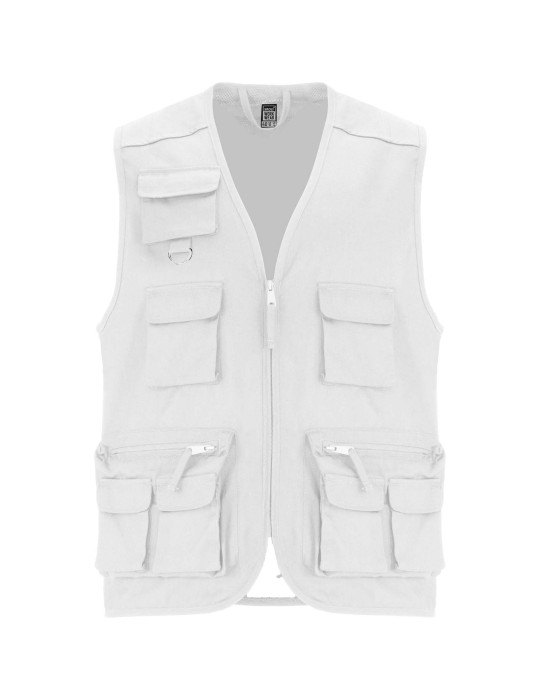 Gilet de travail multi-poches à col en V Venera de 200 g/m2