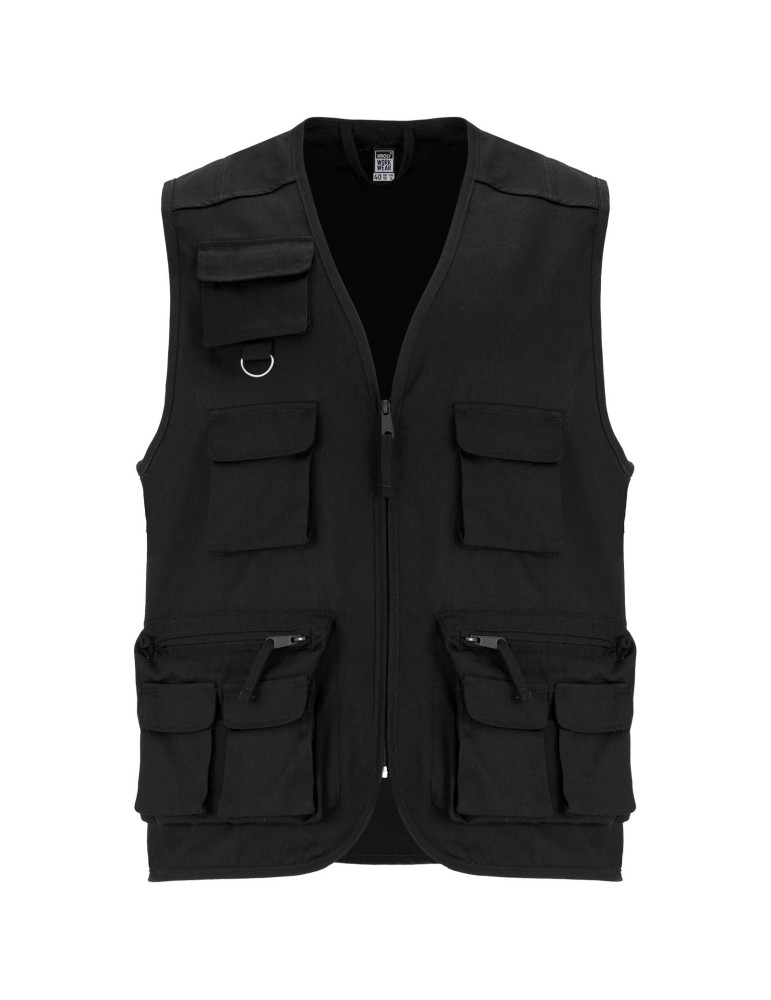 Gilet de travail multi-poches à col en V Venera de 200 g/m2