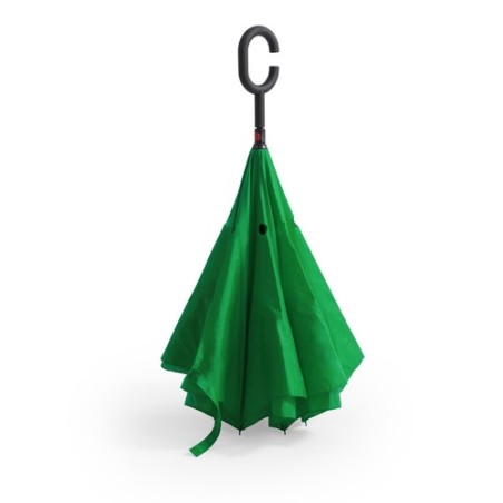 Parapluie Réversible Pratique et Mode Hamfrey Matières : pongée Couleurs : noir personnalisation sur mesure