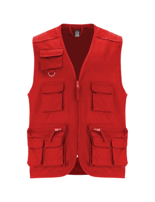 Gilet de travail multi-poches à col en V Venera de 200 g/m2