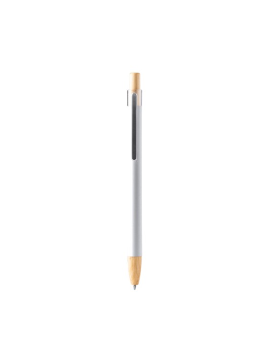 Stylo métal et bambou gravé laser, cadeau client | Silma