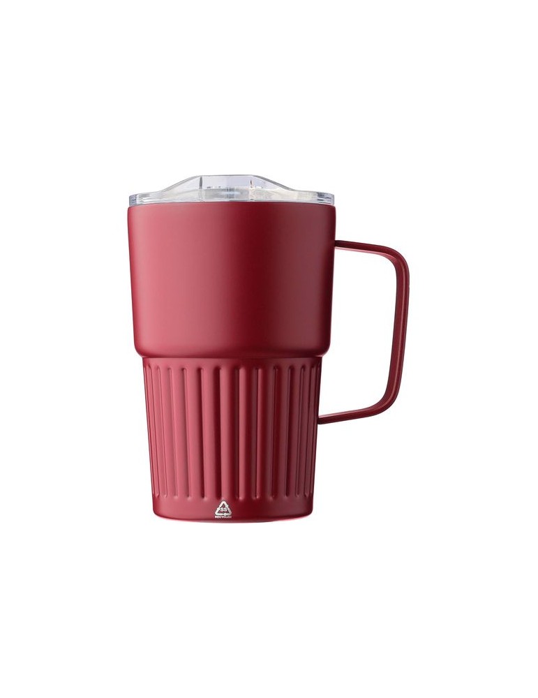 Mug nomade double paroi en acier inoxydable recyclé de 450 ml Calo
