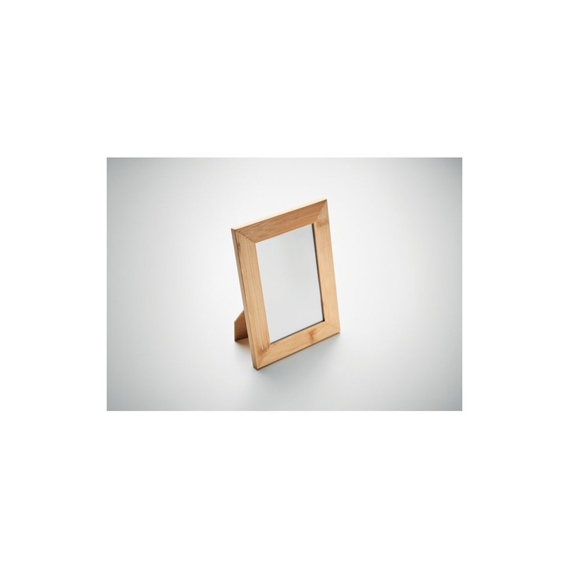 Cadre photo personnalisé en bambou  GAZO Matières : bambou Couleurs : bois objet promotionnel éco-responsable