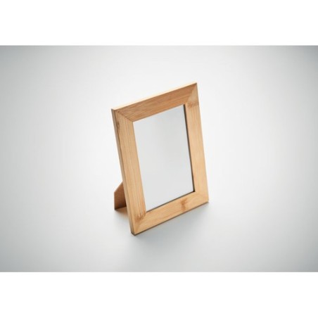 Cadre photo personnalisé en bambou  GAZO Matières : bambou Couleurs : bois objet promotionnel éco-responsable