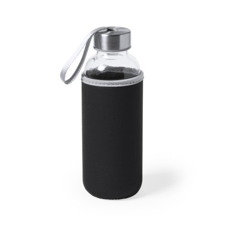 Gourde Personnalisée Éco-responsable pour le Sport - Dokath Matières : acier inoxydable Couleurs : noir impression logo haute qu