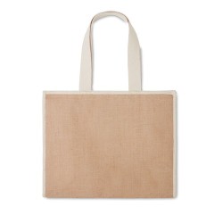 Sac shopping  en toile et jute personnalisé - CAMPO DE GELI Matières : jute Couleurs : beige 2