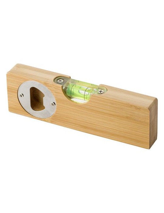 Niveau à bulle en bambou avec décapsuleur Personnalisé - Sherry