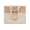Sac shopping  en toile et jute personnalisé - CAMPO DE GELI Matières : jute Couleurs : beige cadeau entreprise pas cher