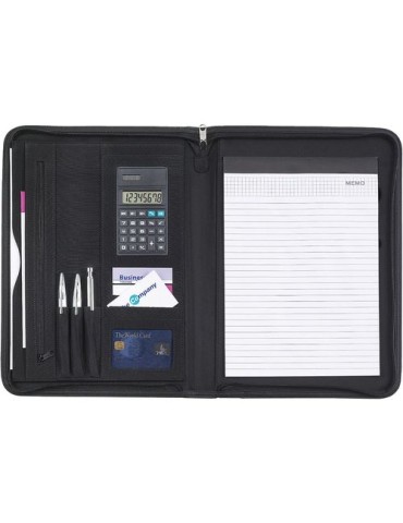 Conférencier A4 personnalisable en microfibre