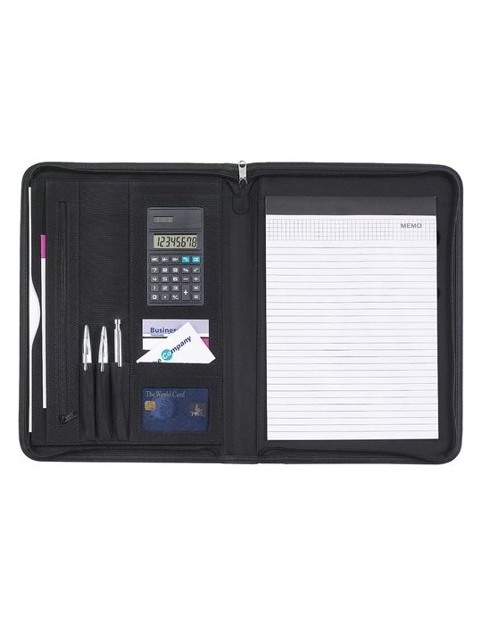 Conférencier A4 personnalisable en microfibre
