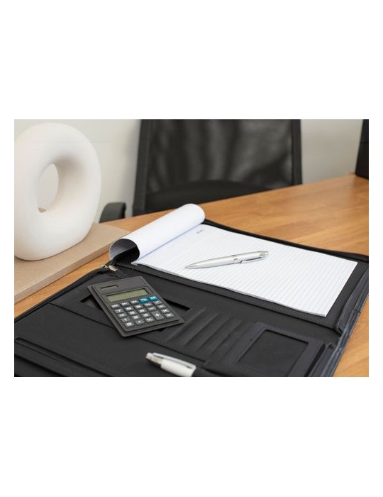 Conférencier A4 personnalisable en microfibre
