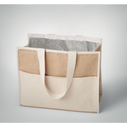 Sac shopping  en toile et jute personnalisé - CAMPO DE GELI Matières : jute Couleurs : beige livraison express 24h 48h
