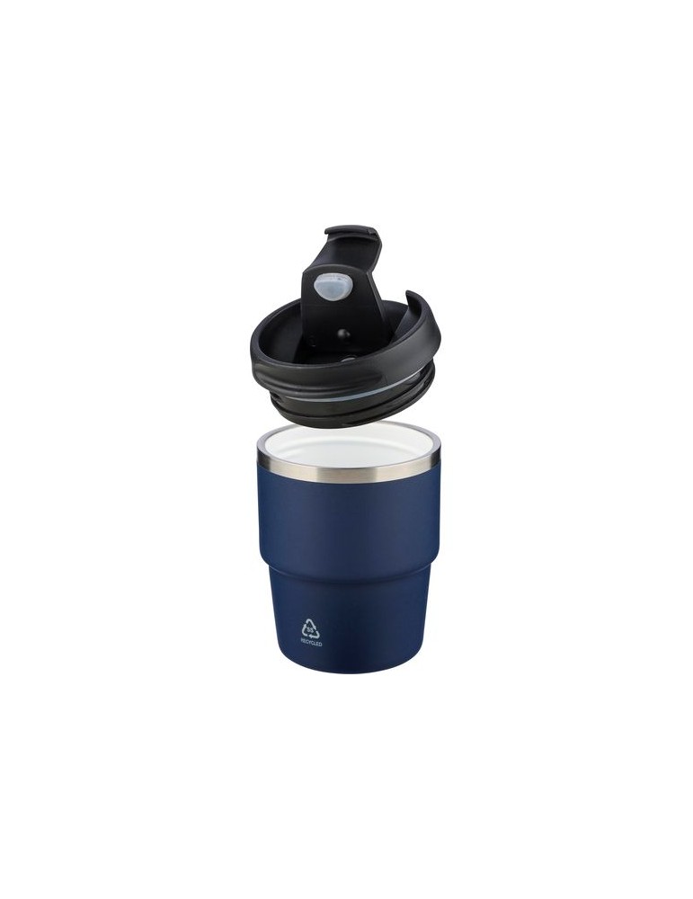 Mug double paroi de 175 ml en acier inoxydable recyclé Oli