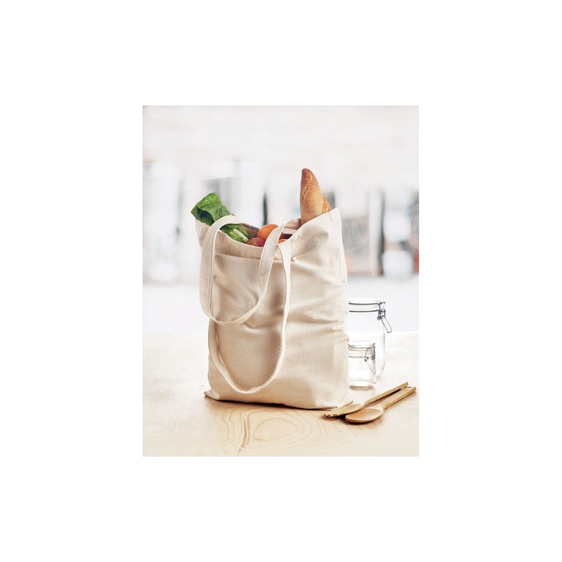 Sac shopping  en toile personnalisé | RASSA Matières : coton Couleurs : beige cadeau entreprise pas cher