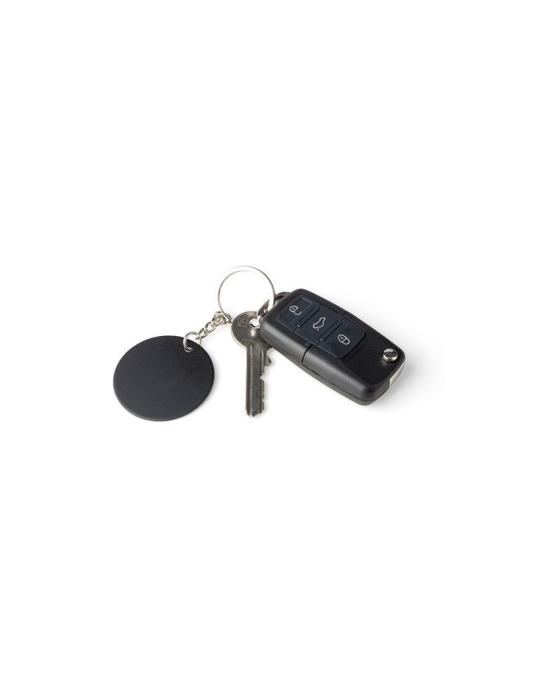 Porte-clés rectangulaire en acier inoxydable recyclé Jax