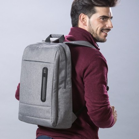 Sac à Dos Personnalisé Économique - Nevium Matières : polyester Couleurs : gris cadeau collaborateur premium