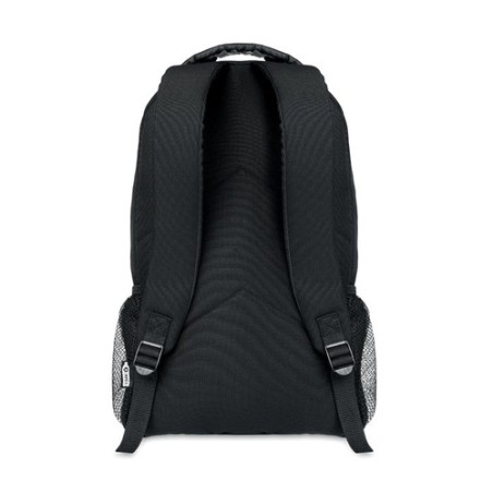 Sac à dos  et personnalisé en RPET - MONTE LOMO Matières : PET recyclé Couleurs : noir personnalisable avec votre logo