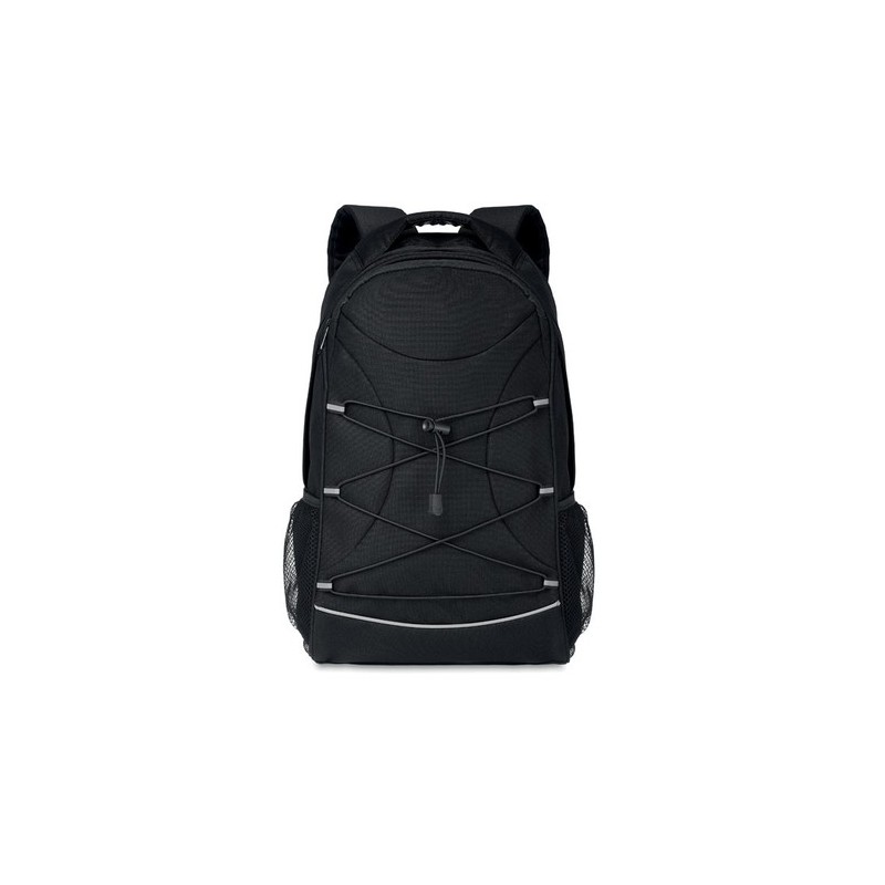 Sac à dos  et personnalisé en RPET - MONTE LOMO Matières : PET recyclé Couleurs : noir cadeau entreprise pas cher
