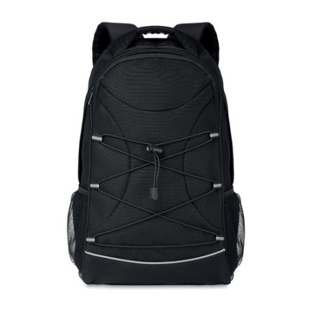 Sac à dos  et personnalisé en RPET - MONTE LOMO Matières : PET recyclé Couleurs : noir cadeau entreprise pas cher